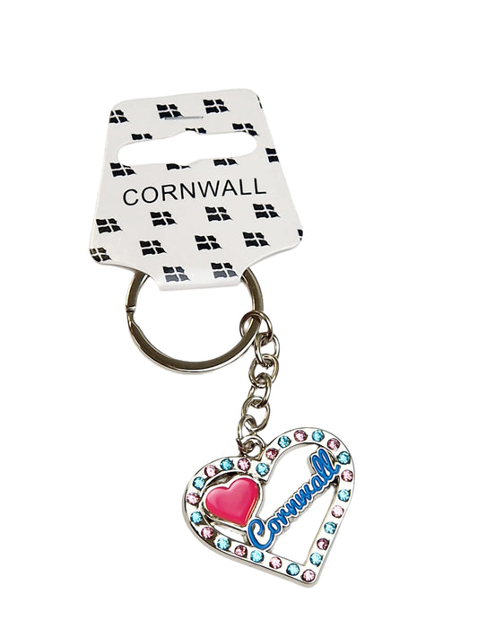 Keyring Cornwall Diamante