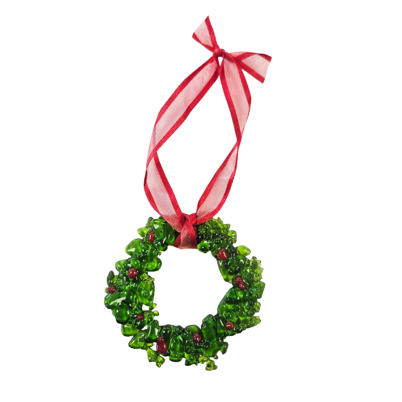 Glass Wreath Christmas Tree Decoration