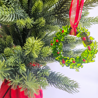 Glass Wreath Christmas Tree Decoration