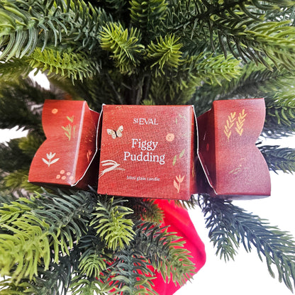 St Eval Figgy Pudding Mini Glass Candle