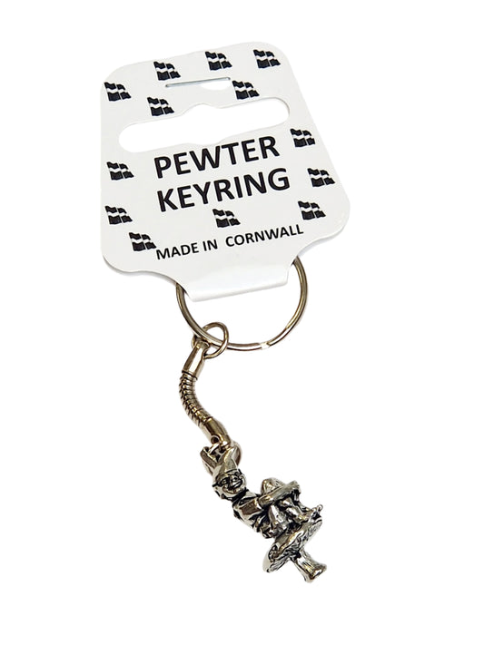 Pewter Keyring Piskie