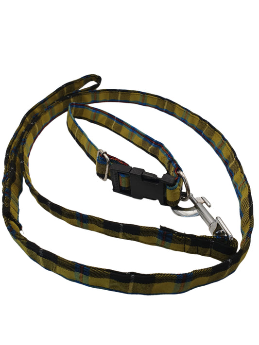 Cornish Tartan Dog Collar and Lead