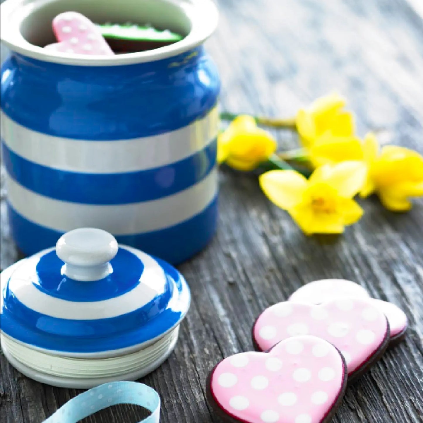 Cornishware Plain Storage Jar